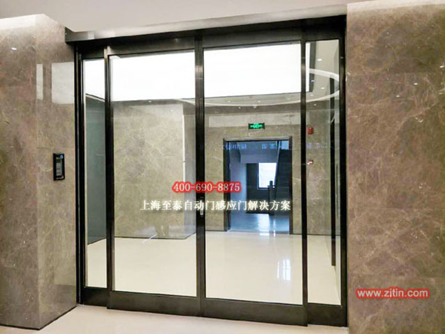 小区电动玻璃感应门
